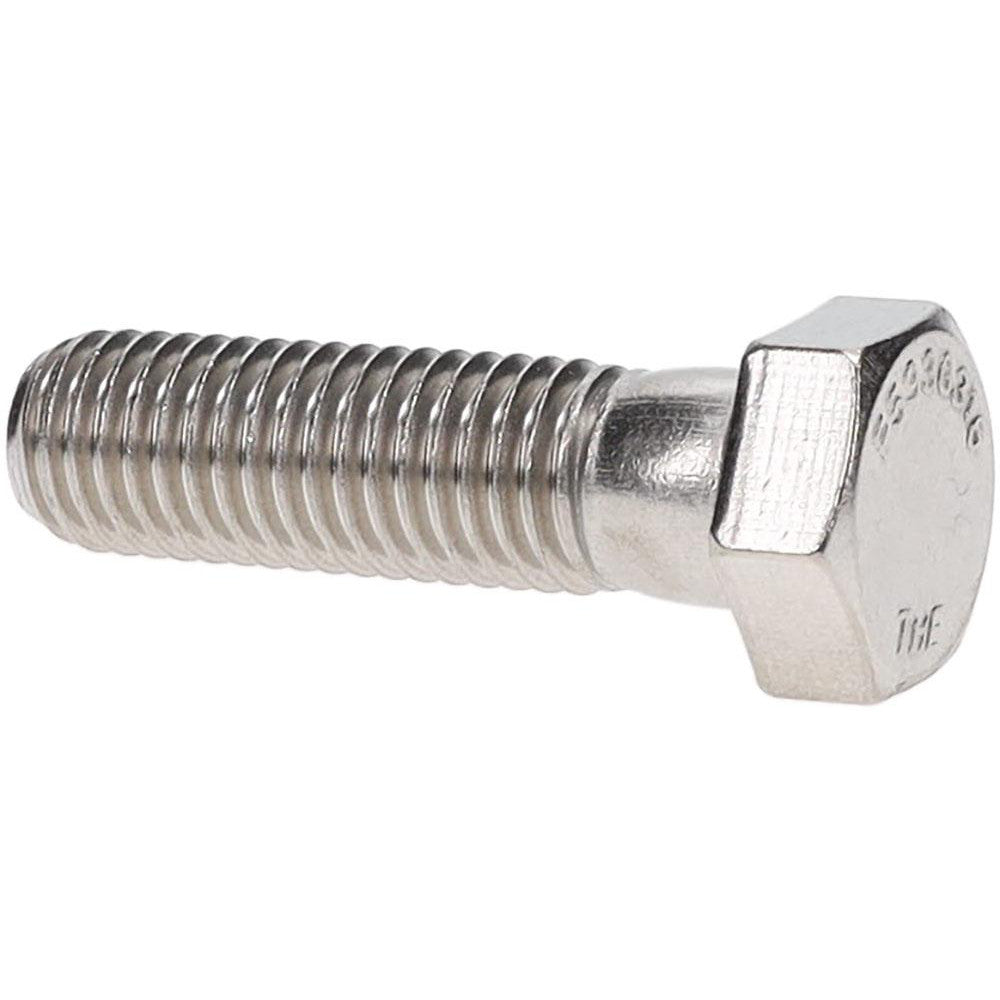 Value Collection 204280B Hex Head Cap Screw 5/8-11, 2-1/4" Length Under Head, Grade 316 Stainless Steel, Bright/Uncoated Finish