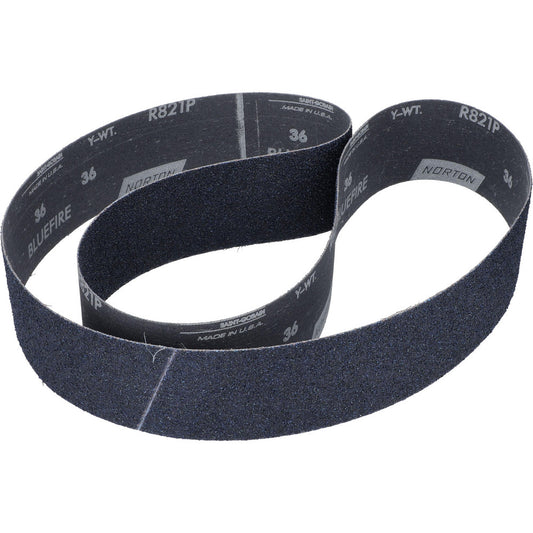 Norton 78072727235 Abrasive Belt 2-1/2" Wide, 60" Long, 36 Grit, Zirconia Alumina