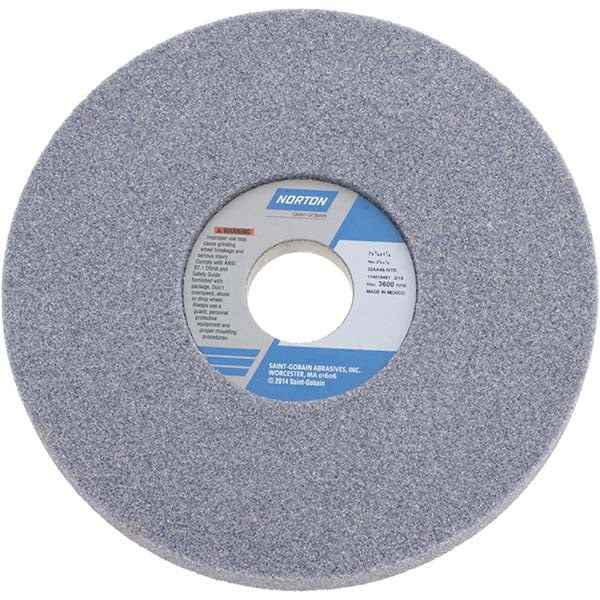 Norton 66252938885 Surface Grinding Wheel 7" Dia, 3/4" Thick, 1-1/4" Hole, 46 Grit, I Hardness