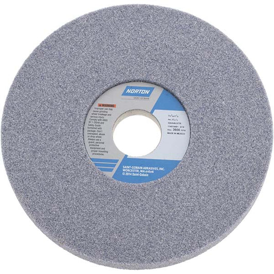 Norton 66252938885 Surface Grinding Wheel 7" Dia, 3/4" Thick, 1-1/4" Hole, 46 Grit, I Hardness
