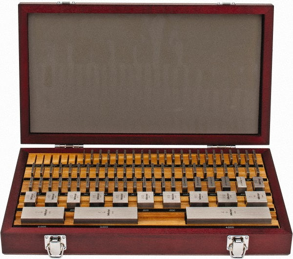 Mitutoyo 516-402-26 Gage Block Set 0.05 to 4'' Range, 81 Pc, Steel