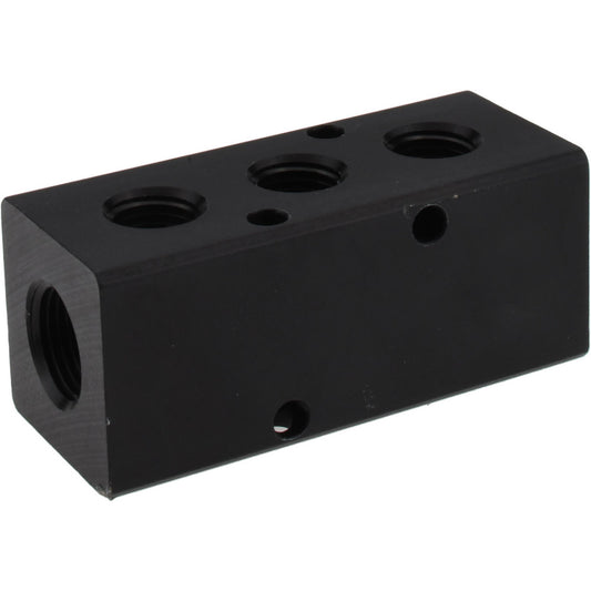 POLYCONN PCM20-250-03B Manifold 3/8" Inlet, 1/4" Outlet, 2 Inlet Ports, 3 Outlet Ports, 3" OAL, 1.25" OAW, 1-1/4" OAH