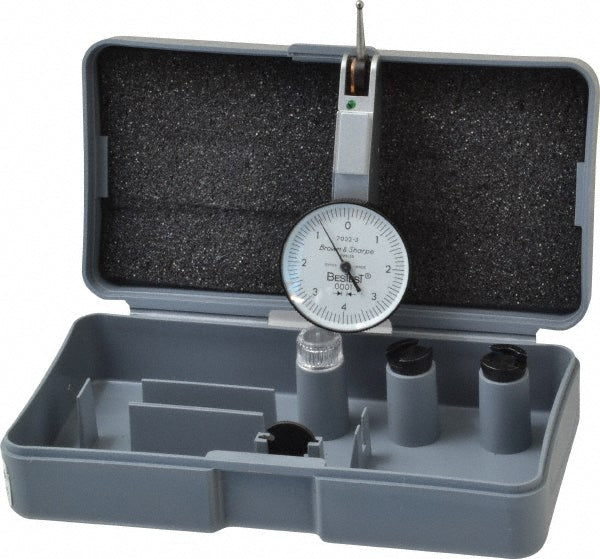 TESA Brown & Sharpe 599-7032-6 Dial Test Indicators 0.008 Max, 0-5-0, 0.0001" Accuracy, Horizontal