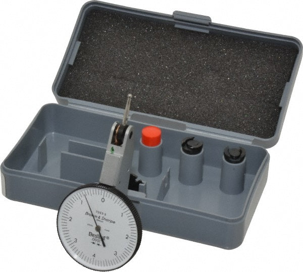 TESA Brown & Sharpe 599-7023-6 Dial Test Indicators 0.008 Max, 0-5-0, 0.0001" Accuracy, Horizontal