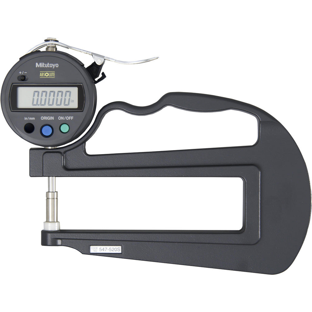Mitutoyo 547-520S 0mm to 12mm Measurement, 0.01mm Resolution Electronic Thickness Gage