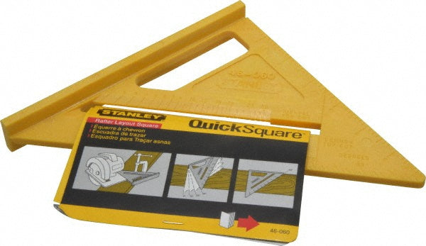 Stanley 46-060 6-7/8" Blade Length x 10-1/4" Base Length, Yellow Finish, ABS Plastic Pocket Square