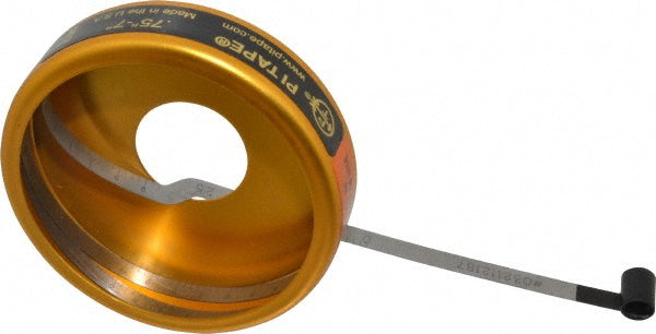 Pi Tape PO1 0.001 Inch Graduation, 3/4 to 7 Inch Measurement, Spring Steel Diameter Tape Measure