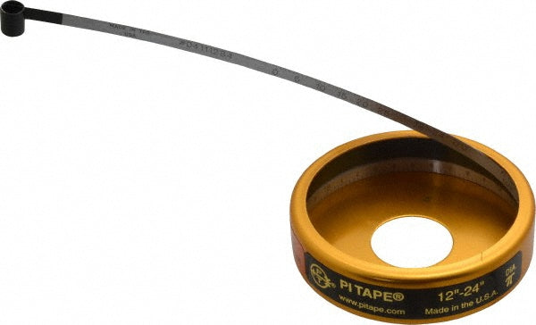 Pi Tape P2 0.001 Inch Graduation, 12 to 24 Inch Measurement, Spring Steel Diameter Tape Measure