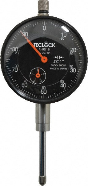 Teclock AI-921B Dial Drop Indicator 1" Range, 0-100 Dial Reading, 0.001" Graduation, 2-11/64" Dial Dia