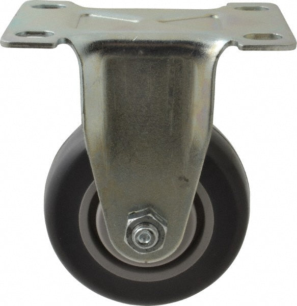 Shepherd 110388 Rigid Top Plate Caster Polyurethane, 3" Wheel Dia, 1-1/4" Wheel Width, 185 lb Capacity, 4-1/4" OAH
