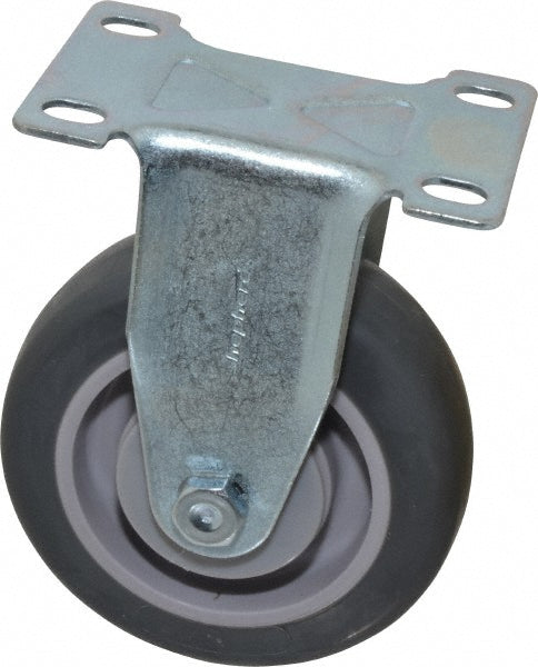 Shepherd 110408 Rigid Top Plate Caster Polyurethane, 4" Wheel Dia, 1-1/4" Wheel Width, 200 lb Capacity, 5-1/4" OAH