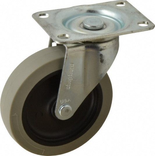 Shepherd 102052 Swivel Top Plate Caster Polyurethane, 4" Wheel Dia, 15/16" Wheel Width, 150 lb Capacity, 4-3/4" OAH