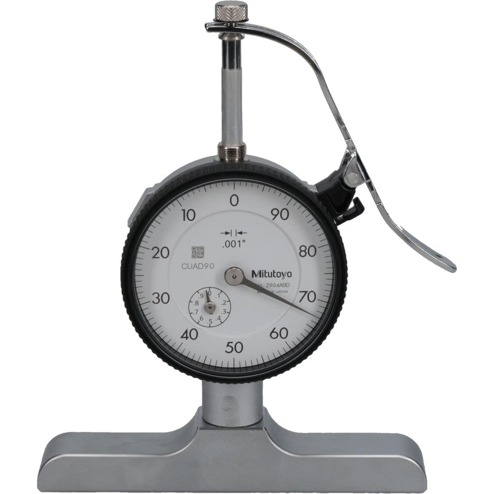 Mitutoyo 7218A 0 to 8 Inch Range, Carbide Tipped Ball Point, White Dial Depth Gage