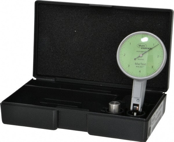Mahr 4308970 0 to 0.004", 0.000100" Graduation, Horizontal Dial Test Indicator