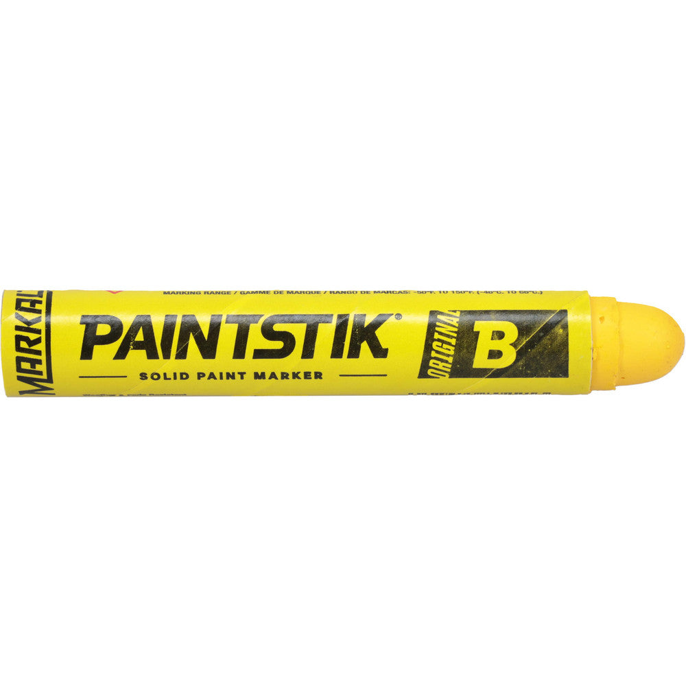 Markal 80221 Solid Paint Marker Yellow, Oil Base, Round Tip