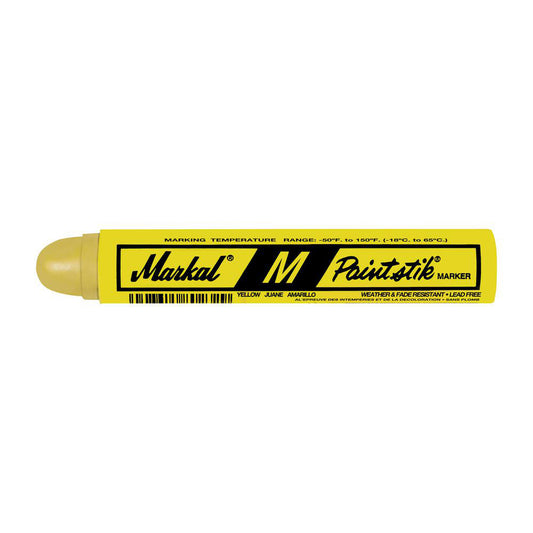 Markal 81921 Solid Paint Marker Yellow, Oil Base, Round Tip