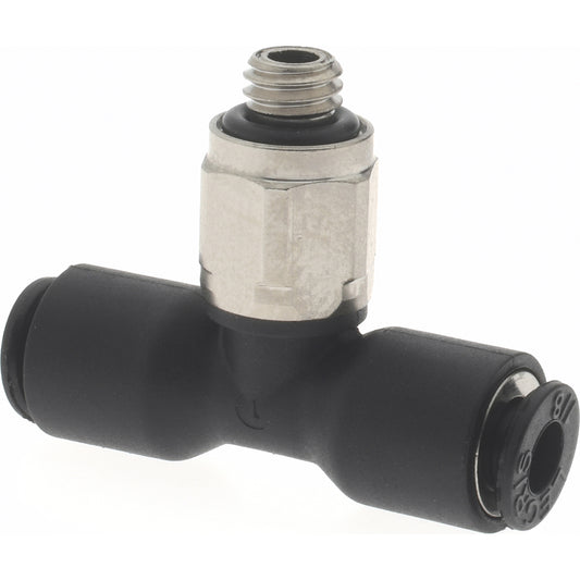 Legris 3108 53 20 Push-To-Connect Tube Fitting Male Branch Tee, #10-32 Thread, 1/8" OD