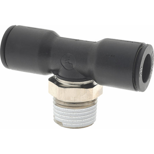 Legris 3108 62 22 Push-To-Connect Tube Fitting Male Branch Tee, 1/2" Thread, 1/2" OD