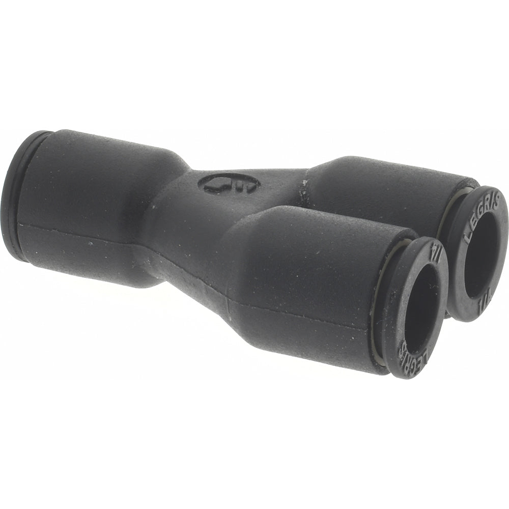 Legris 3140 56 00 Push-to-Connect Tube x Tube Fitting Union Y, 1/4" OD