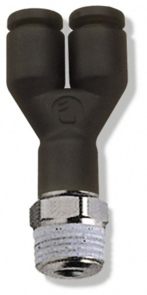 Legris 3148 04 11 Push-To-Connect Tube Fitting Y-Connector, 1/8" Thread, 5/32" OD