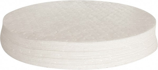 Brady SPC Sorbents DTO25 Drum Top Pads Total Package Absorption Capacity 6  Overall Diameter 22  Drum Compatibility 55 Gal. Drums w/1 & 2 Holes  Material Polypropylene  Features Floats Indefinitely Indoor/Outdoor Use