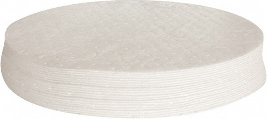 Brady SPC Sorbents DTO25 Drum Top Pads Total Package Absorption Capacity 6  Overall Diameter 22  Drum Compatibility 55 Gal. Drums w/1 & 2 Holes  Material Polypropylene  Features Floats Indefinitely Indoor/Outdoor Use