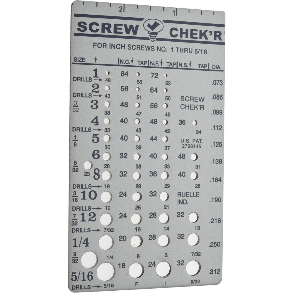 Value Collection 02110 No.1 to 5/16 Inch Stainless Steel Inch Thread Screw Checker