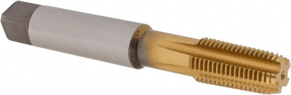 Emuge CW181400.5765 Standard Pipe Tap 1/4-18, NPT, Modified Bottoming, 5 Flutes, Cobalt, TiN Finish