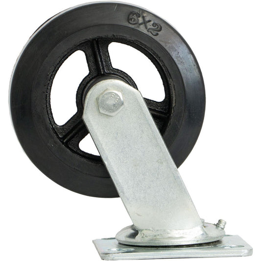 Pro-Source PRO-SC0621 Caster Wheels Wheel Diameter (Inch) 6  Mount Type Plate  Wheel Width (Inch) 2  Wheel Hardness Hard  Style Swivel  Frame Material Steel