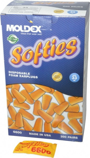 Moldex 6600 Earplugs 33 dB, Foam, Bullet, Roll Down, Uncorded,  n-Metal Detectable
