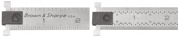 TESA Brown & Sharpe 599-314-604-1 Steel Rule 6" OAL, 4R Graduation, 3/4" OAW