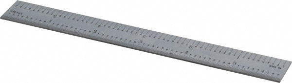 PEC Tools 502-006 Steel Rule 6" OAL, 5R Graduation, Rigid, 3/4" OAW