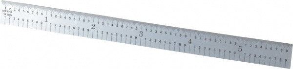 PEC Tools 501-006 Steel Rule 6" OAL, 5R Graduation, Flexible, 1/2" OAW