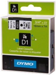Dymo 45803 Label Tape 23', Black
