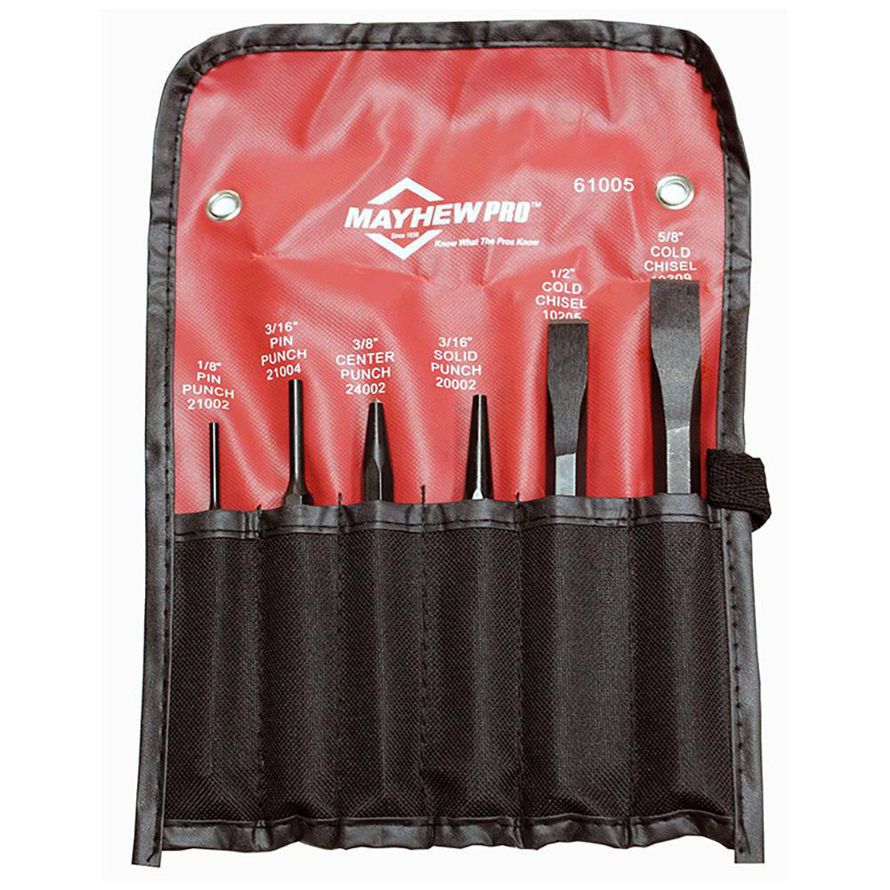 Mayhew 61005 6 Piece Punch & Chisel Set