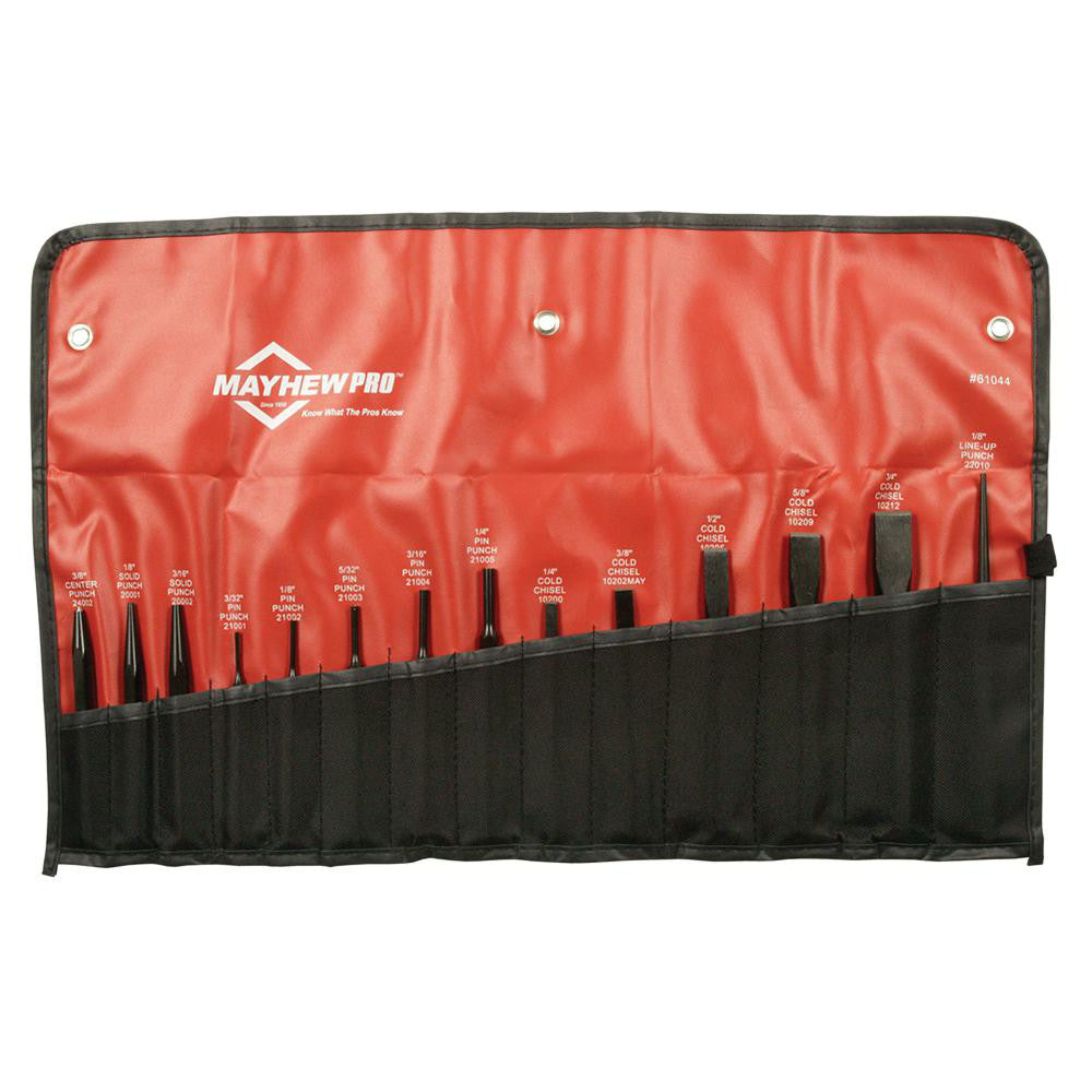 Mayhew 61044 14 Piece Punch & Chisel Set