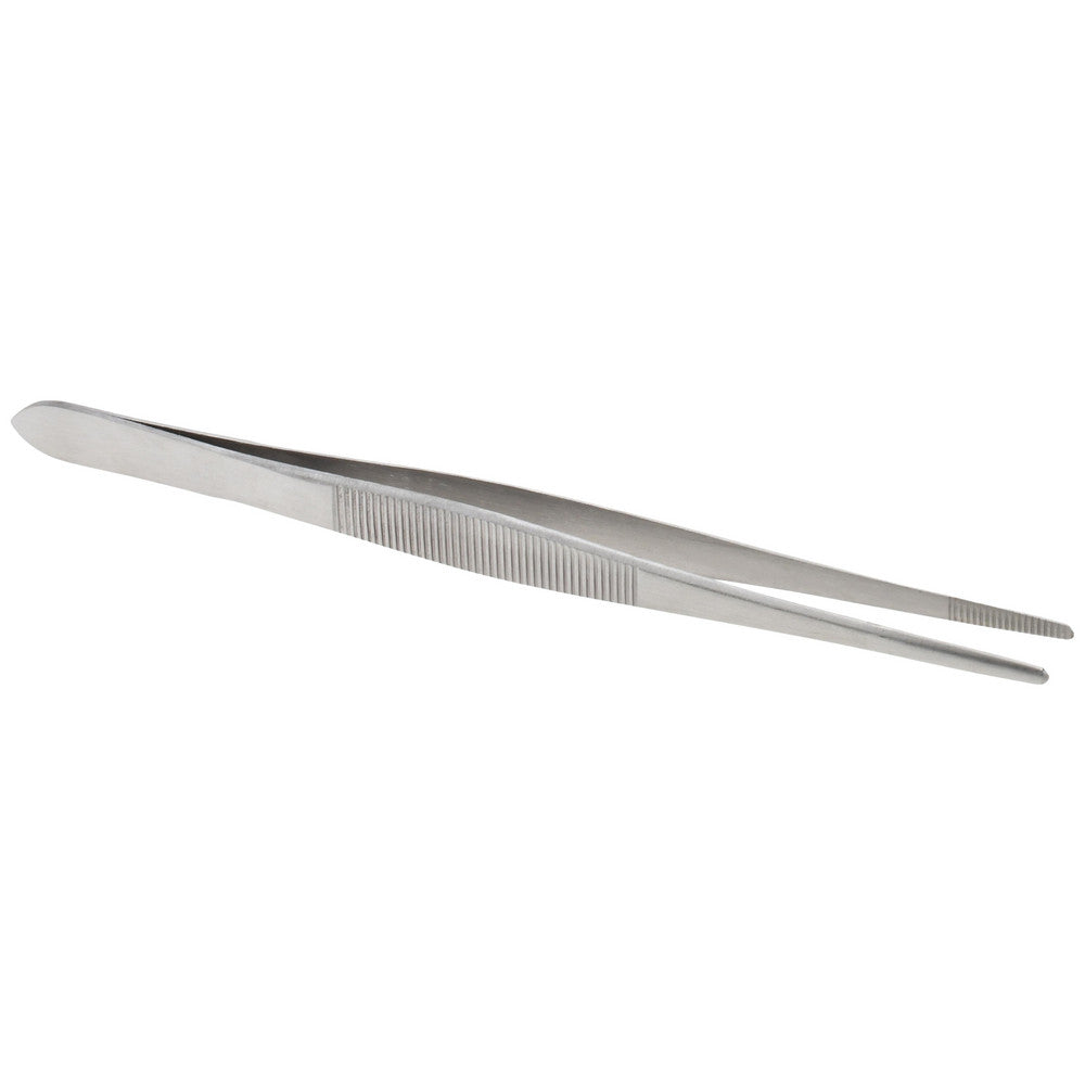 Value Collection 11029-SS Assembly Tweezer Stainless Steel, Blunt & Serrated Point Tip, 7" OAL