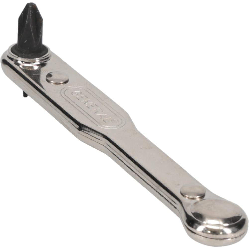 General 807SX 1/4" Slotted Blade, #2 Phillips Point, Ratcheting Offset Slotted & Phillips Screwdriver Set