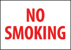 AccuformNMC FMORB Sign No SmokingRectangle, "No Smoking"