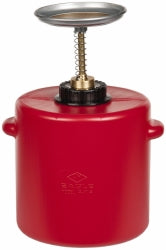 Eagle P714 4 Quart Capacity, 13 Inch High x 7-3/4 Inch Diameter, Polyethylene Plunger Can