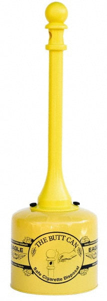 Eagle 1205 5 Gal Galvanized Steel with Polyethylene Tube Cigarette & Cigar Receptacle