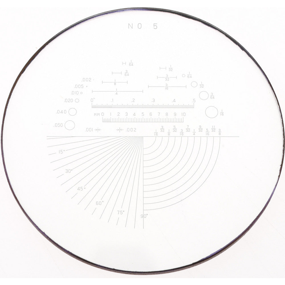 SPI 40-245-3 1-3/8 Inch Diameter, Optical Comparator Chart and Reticle