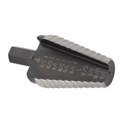 Irwin 10221 Step Drill Bit 13/16 to 1-3/8" Dia, 7/16" Shank Dia, High Speed Steel, 10 Hole Sizes