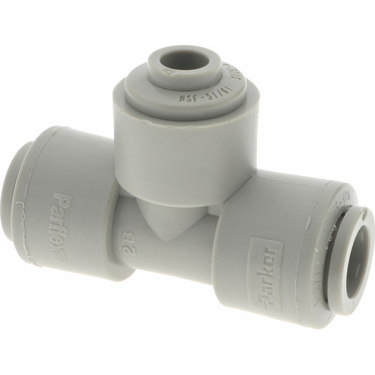 Parker A6TU4-MG Push-To-Connect Tube to Tube Tube Fitting Union Tee, 3/8 x 1/4" OD