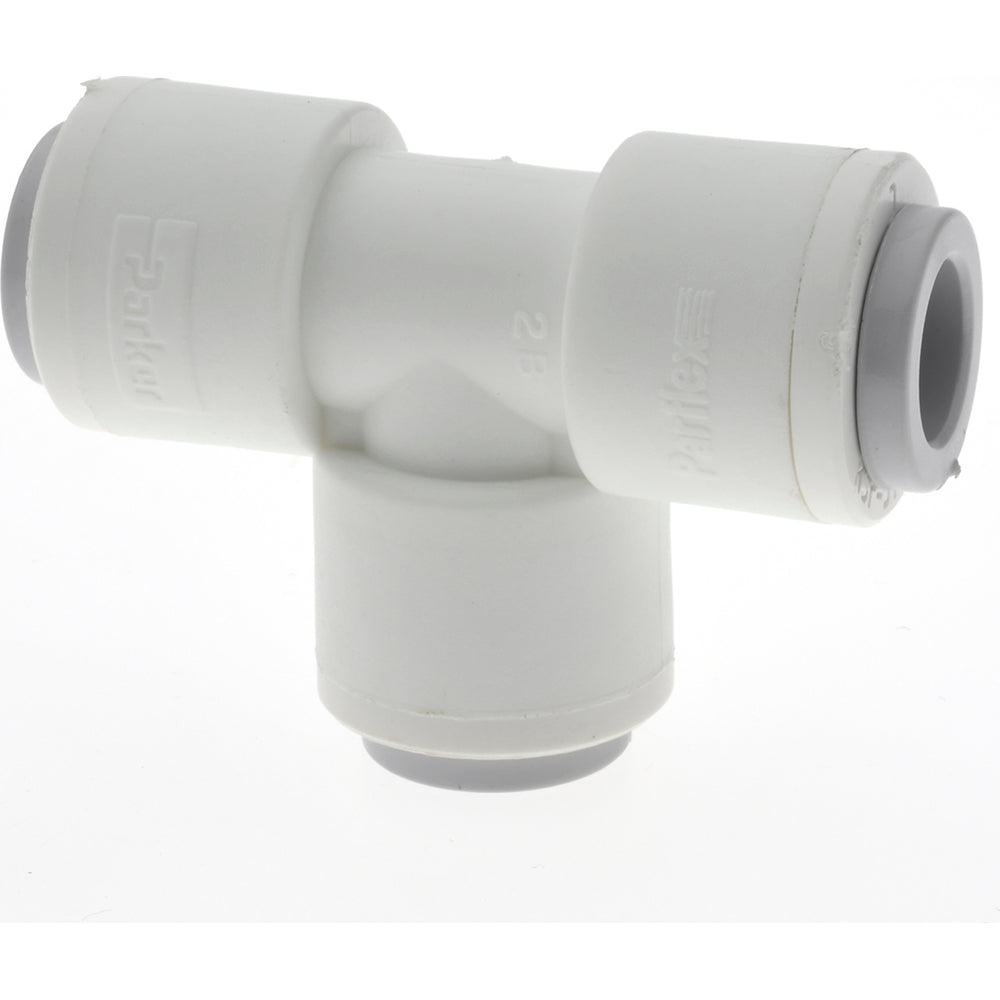 Parker PP6TU6 Push-To-Connect Tube to Tube Tube Fitting Union Tee, 3/8" OD