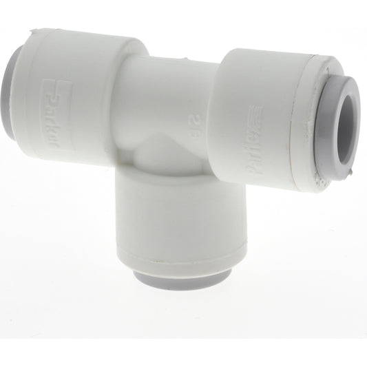 Parker PP6TU6 Push-To-Connect Tube to Tube Tube Fitting Union Tee, 3/8" OD
