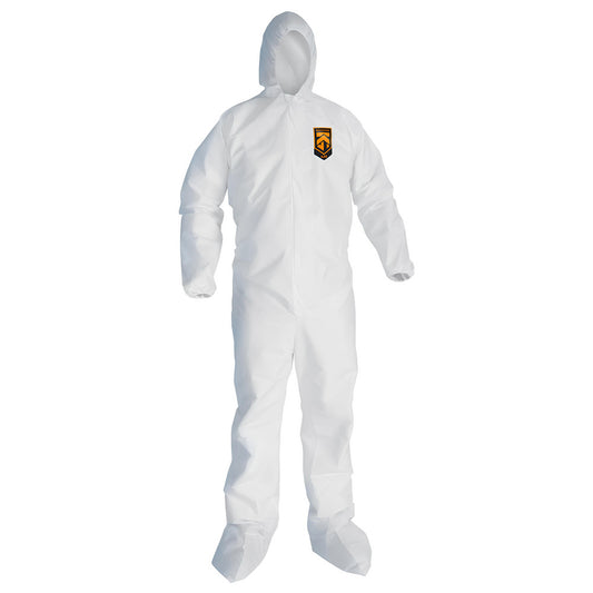 KleenGuard 49123 Disposable Coveralls Size Large, SMS, Zipper Closure