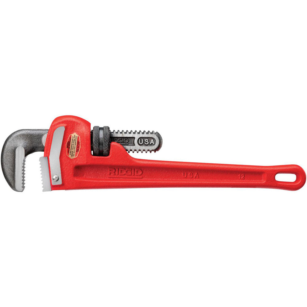 Ridgid 31015 Straight Pipe Wrench 2" Max, 12" OAL, Cast Iron
