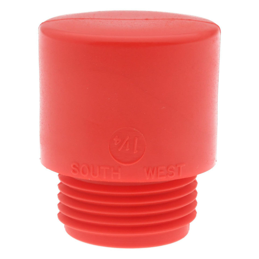 Mallet Mfg By Southwest Inc. 030114 1-1/4" Face Diam, Grade Medium, Red Hammer Tip/Face