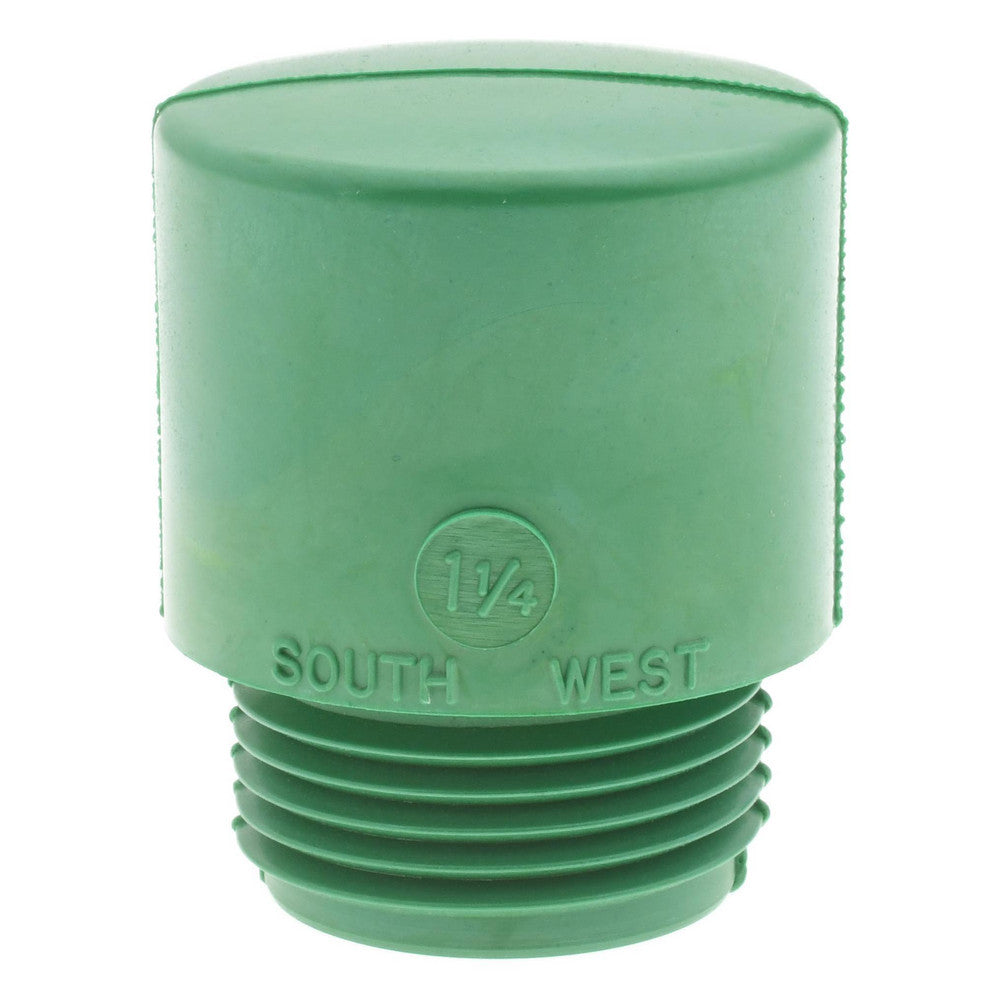 MALLET MFG BY SOUTHWEST INC. 040114 1-1/4" Face Diam, Grade Hard, Green Hammer Tip/Face